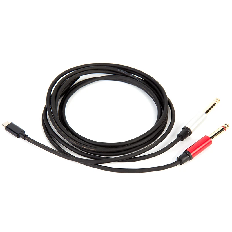 

Yinyu Type-C to Dual 6.35mm TS Jack Low Noise Audio Cable, Gold Plated, 95% OFC Shielding, Super Flexible Durable, 1M