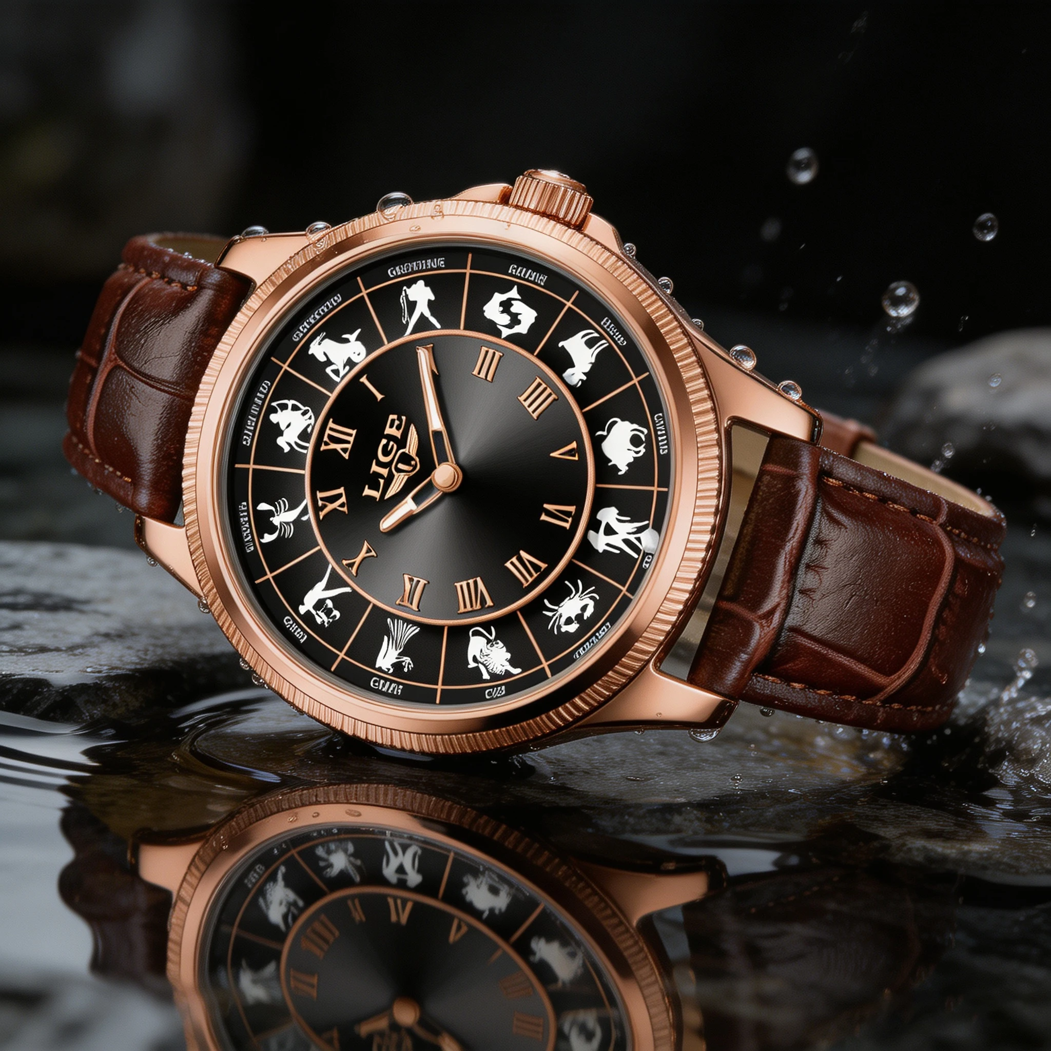 LIGE New Fashion Watches Men Constellation Luxury Quartz Wristwatch 30M Waterproof Luminous Creative Gifts For Mens Watch Reloj