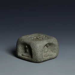 천연 화강암 차 뚜껑 받침대 수공예 젠 스타일 꽃무늬 찻주전자 덮개 받침대 테이블 장식품 홈데코 선물 (차 애호가를 위한)