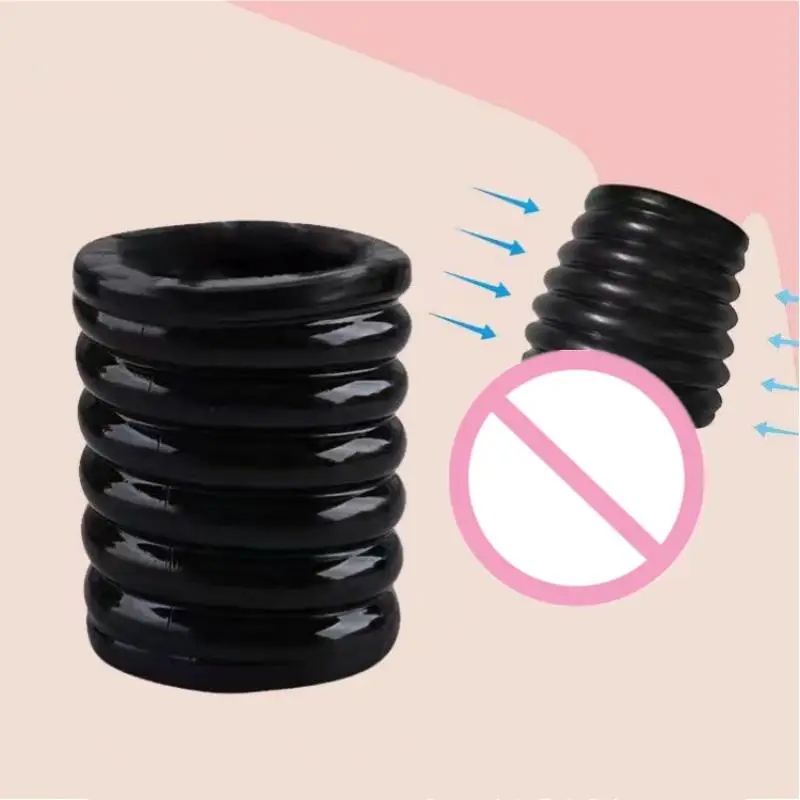 Male Penis Lock Cock Ring Bondage Erection Ball Ring Delay Ejaculation Reusable Enlargement Ball Stretcher Sex Toy For Man view 3