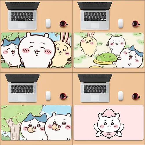 치카와 카와이 마우스 패드, 대형 게이밍 컴퓨터 게이머 PC 키보드 마우스 매트 