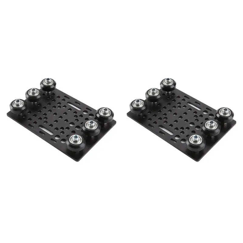 2PackX(V-Slot Gantry Set 20-80mm Gantry Plate with Wheels for V-Slot Aluminum Profiles CNC Router and 3D Printer Part-A)