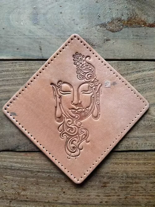 Buddha series pattern Hand-work unique design leather working tools carving punches stamp craft leather with leather carving too