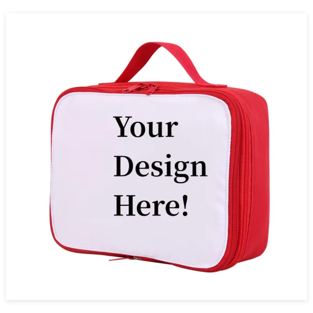 Individuell isolierte Lunchtasche, tragbar, handgehalten, wasserdicht, Thermo-Kühlbox, Lebensmittelbox für das Schulbüro, mit einzigartigem Logo-Design-Druck