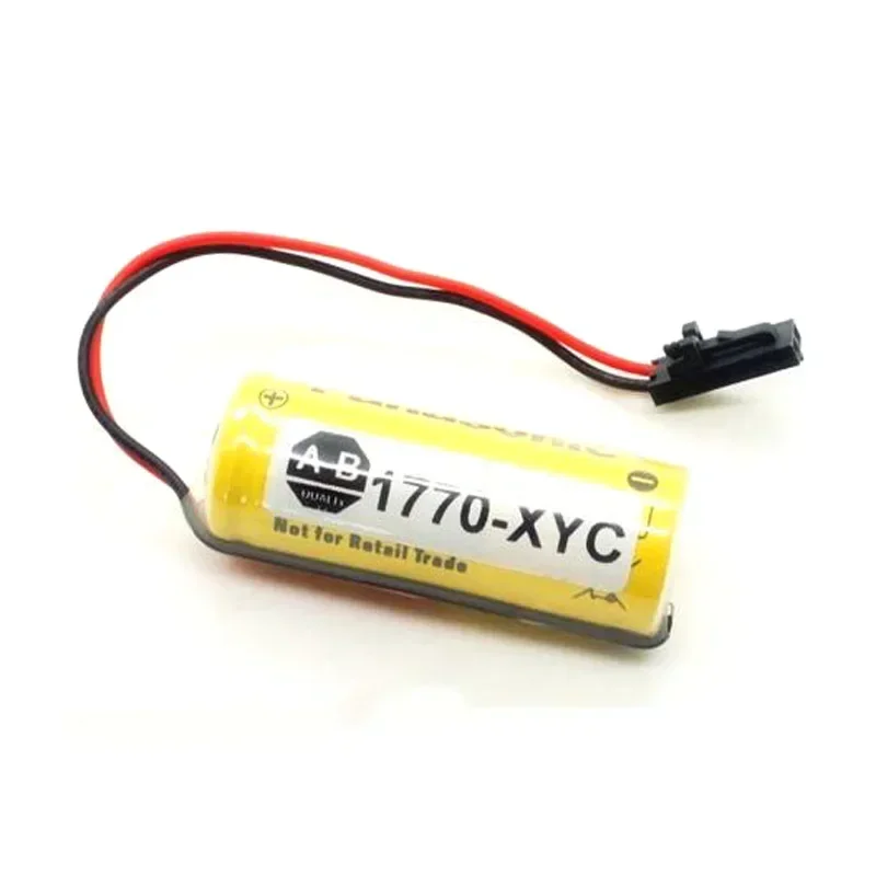 Original A-B 1770-XYC 1770-XYB 1756-BA1 3V 1800mAh CNC PLC Lithium Industrial CPU Battery with Plug for Allen Bradley Battery