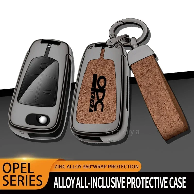 Car TPU zinc alloy key case bag for Opel OPC line insignia Astra Vectra combo Corsa D Mokka Zafira car keychain metal key Shell