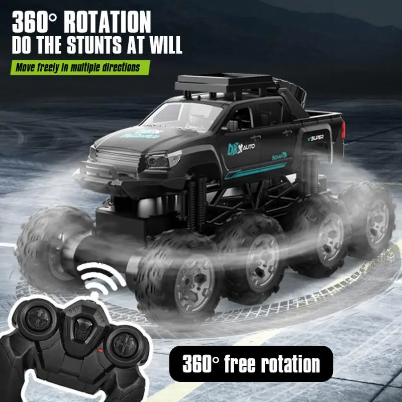 Large RC Climbing Car Drift Eight Wheel Drive 8WD Off-road Speed Racing Armored Vehicle Multiple People Competing Toys Kids Gift