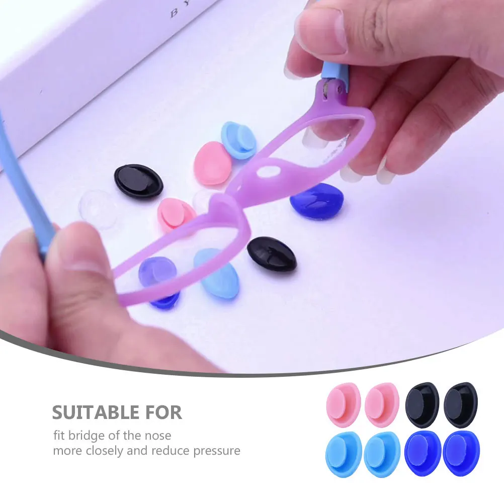

4Pairs Replacement Nose Pads for Children Eyeglasses Soft Silicone Anti-Slip Design Comfortable Nose Bridge Cushions High-Class