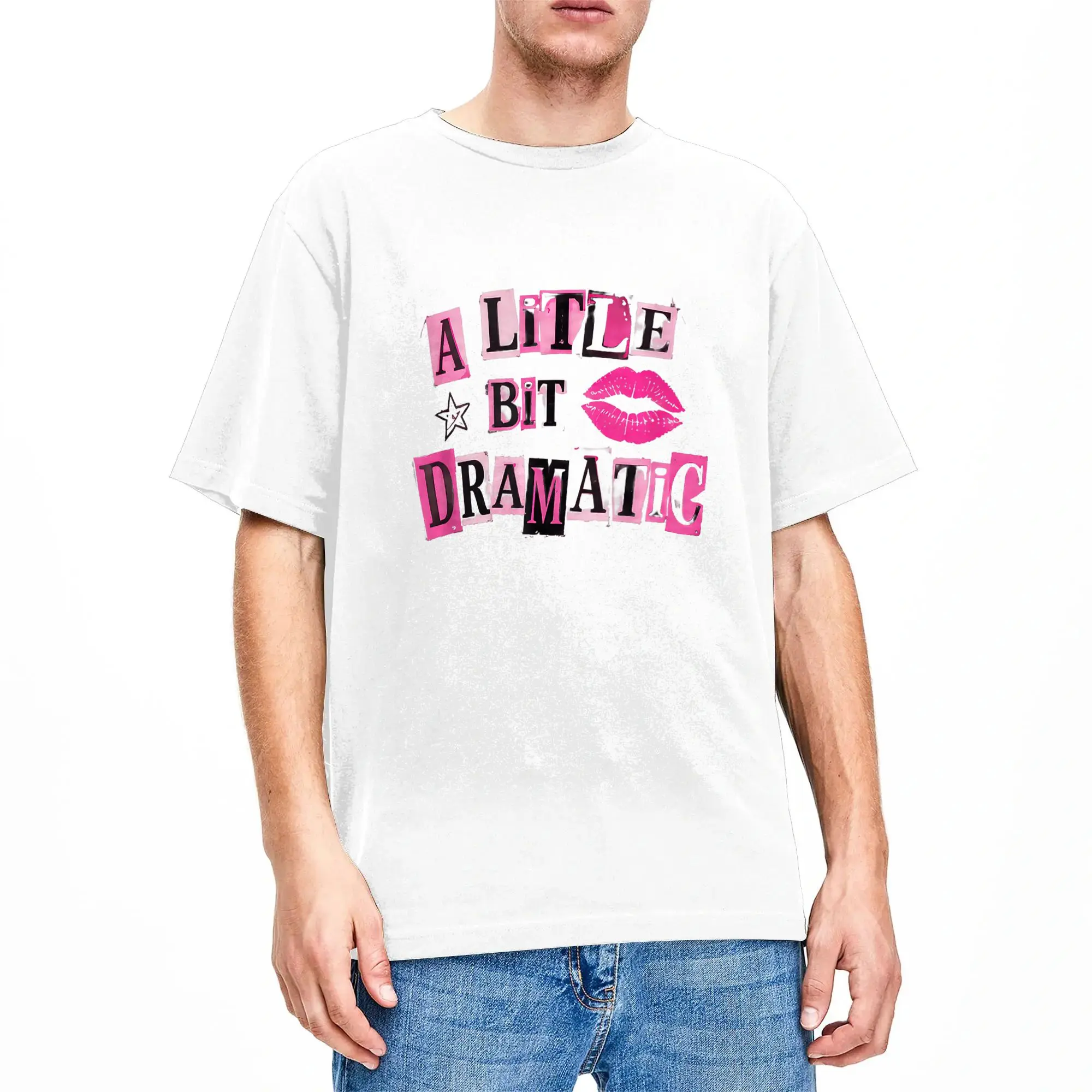 A Little Bit Dramatic T Shirt Beach  Streetwear T Shirts Cotton Hip Hop Tee Shirt For Men Casual Top Tees