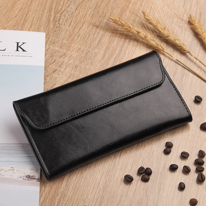 2025 Slim Genuine Leather Women Wallet Female Long Clutch Coin Purses Luxury Design Wallets and Purses Ladies Card Holder Vallet
