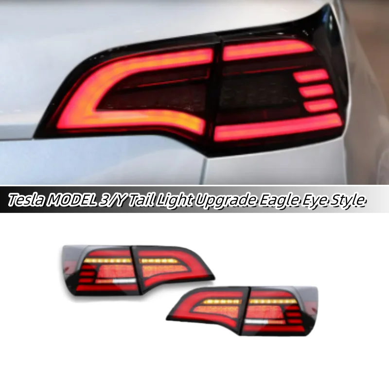 Tail lights suitable for Tesla Model 3/Y upgraded LED eagle eye style taillights