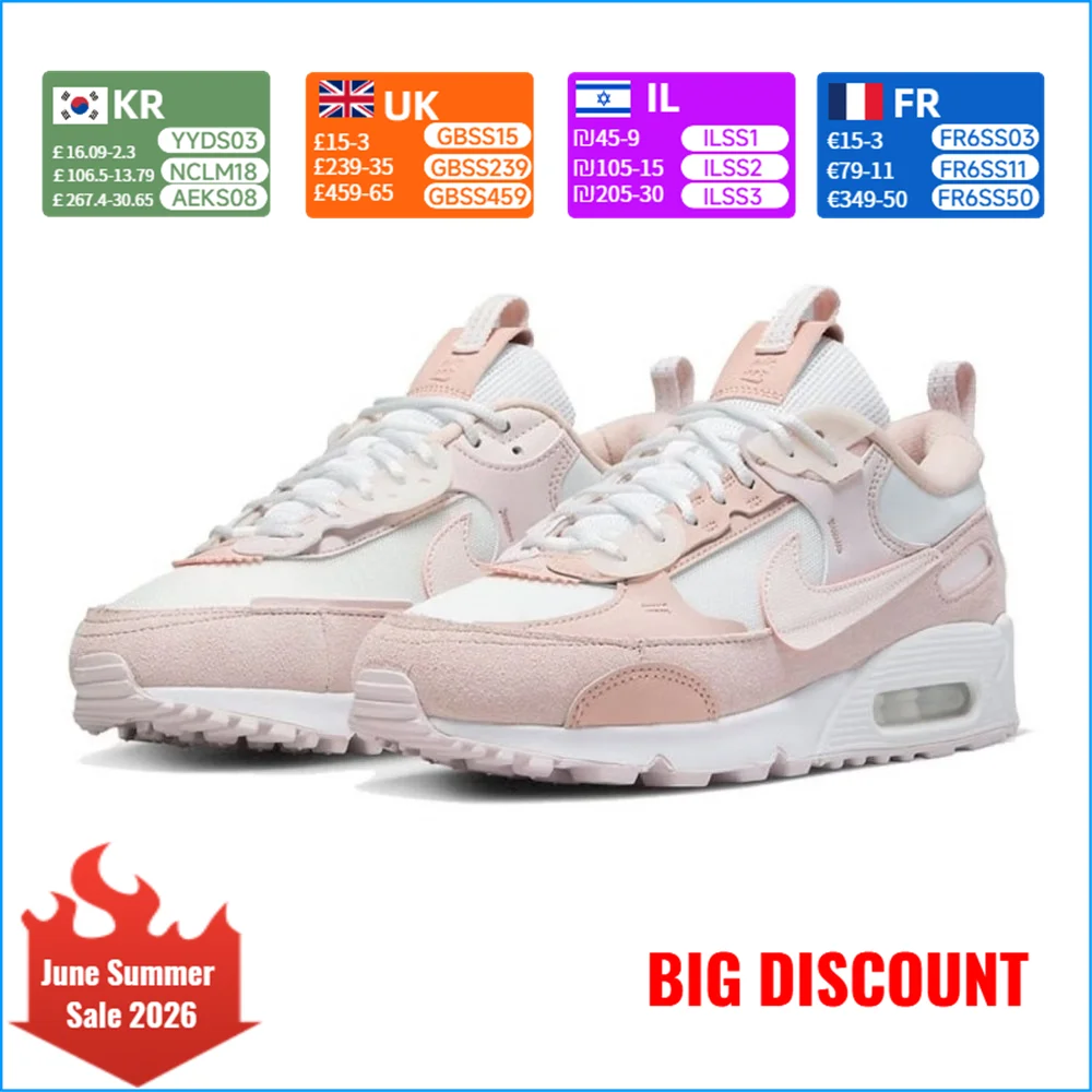 

Nike Air Max 90 Women's Running Shoes Air Max Cushioning Classic Retro Style Lightweight Comfort for Daily Training DM9922-104