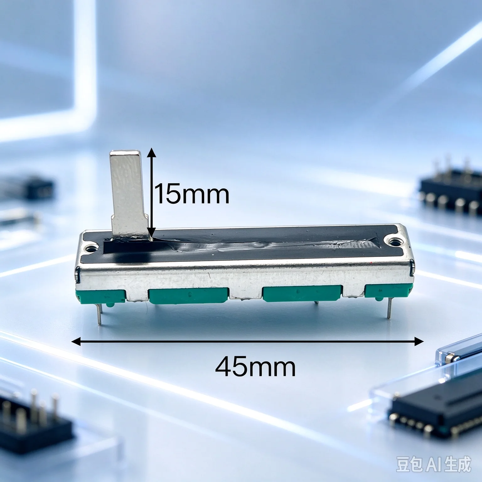 20pcs  Premium 45mm Sliding Potentiometer for B10K B20K B50K B100K,15mm Handle Length