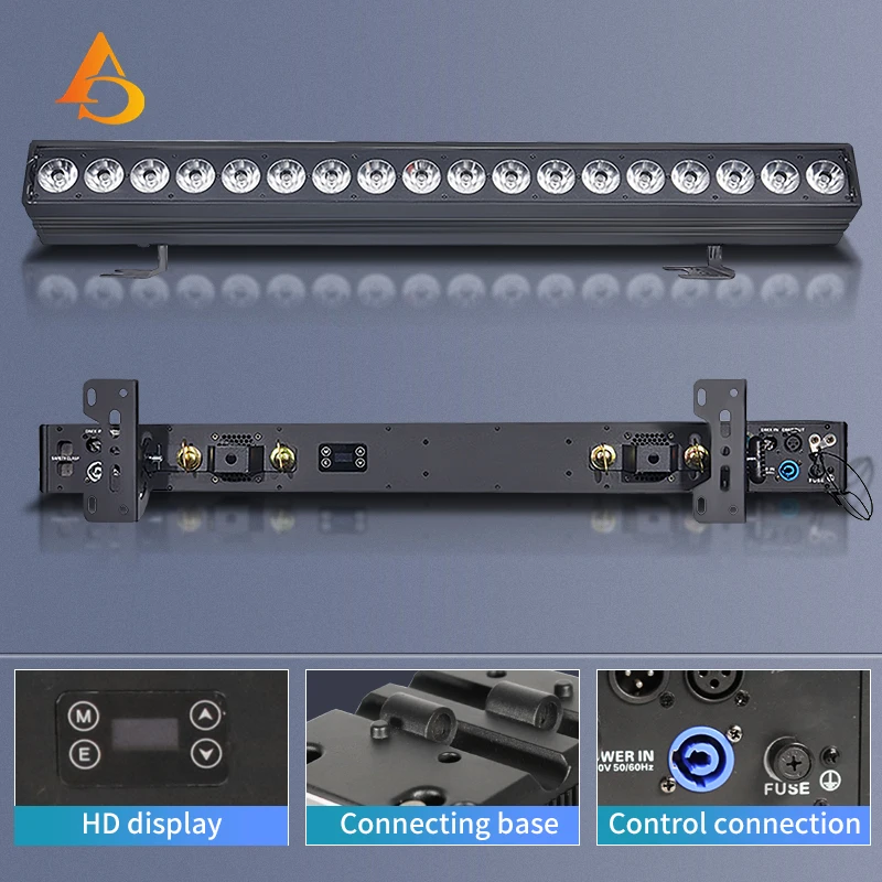 DMX 18x30W pixel RGBWAUV/RGBW LED wall washer strip with base suitable for DJ wedding stage effects