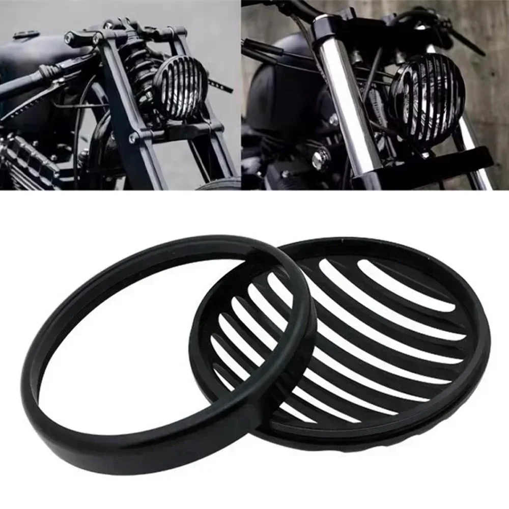 

For Triumph Bonneville Bobber Black 2017-2024 Front Headlight Grill Cover Kit