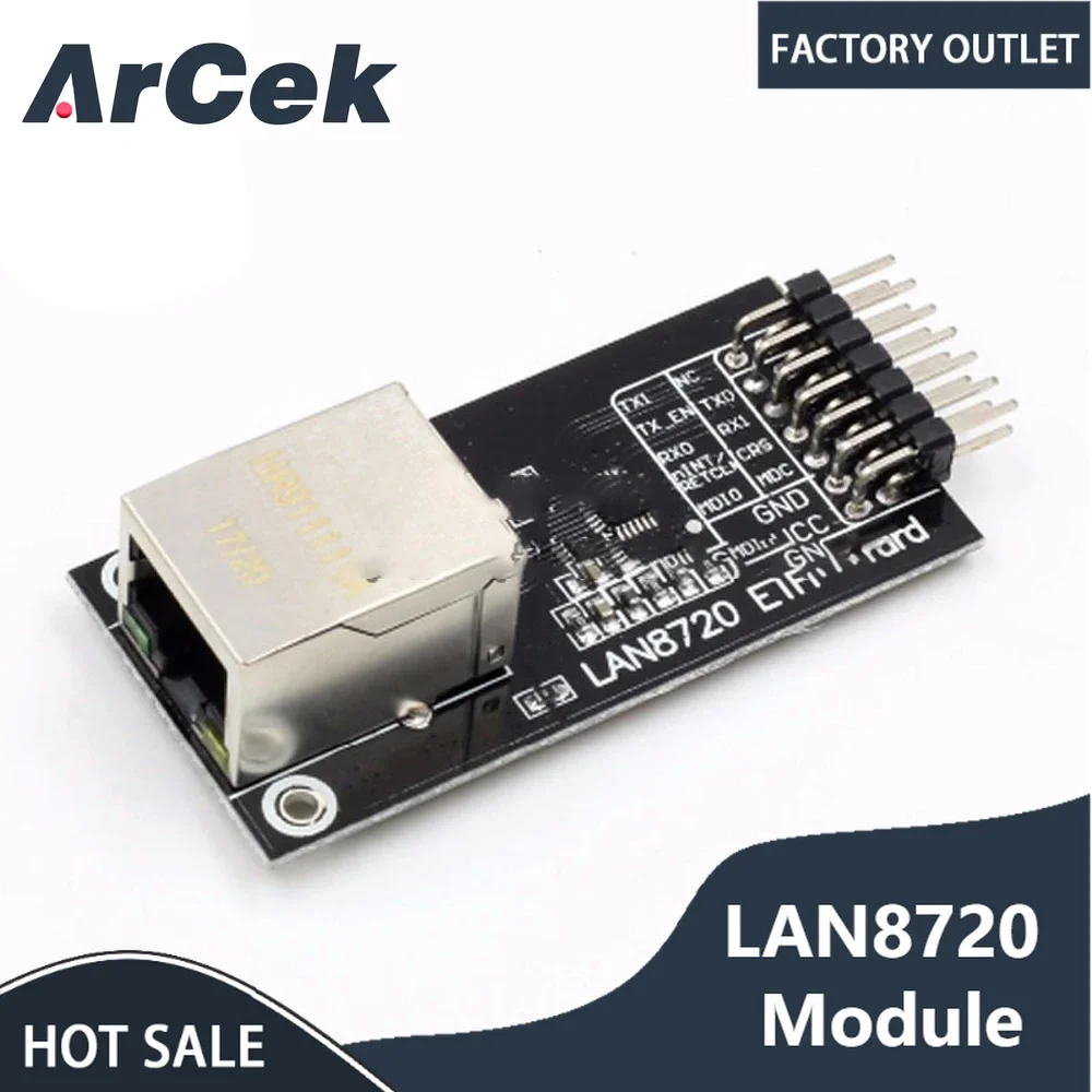 LAN8720 Module Physical Layer Transceiver PHY Module Embedded Web Server RMII Interface MDIX Regulator I/O Voltage Module