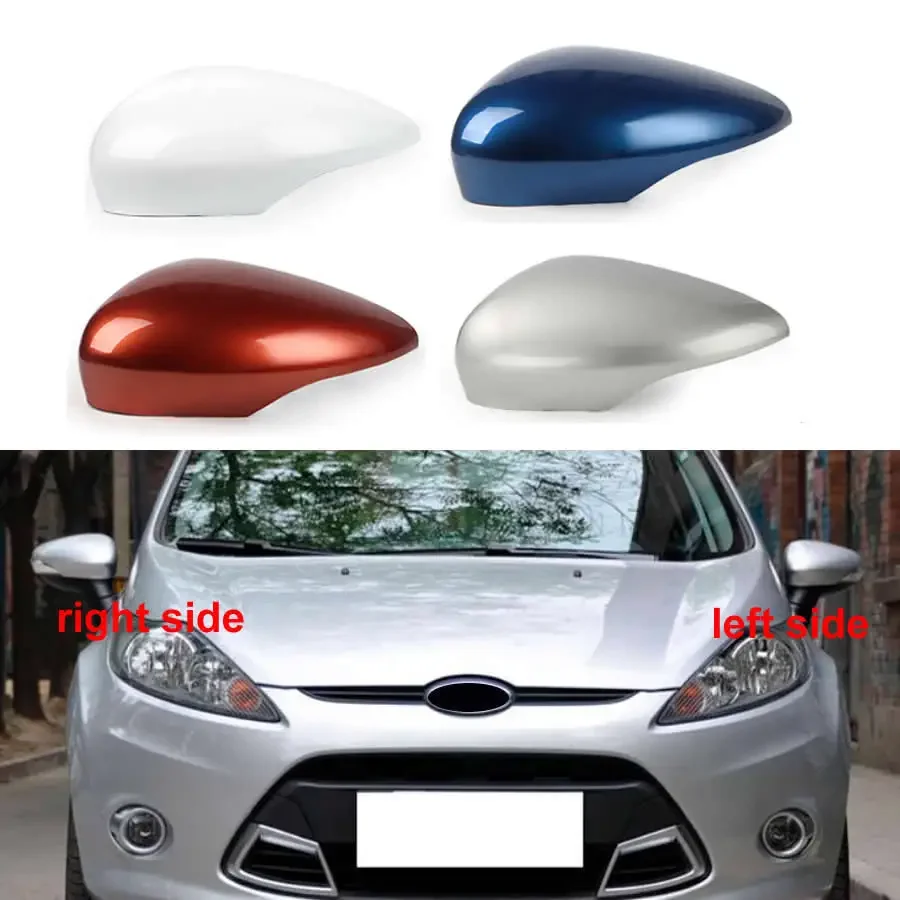 Dla Ford Fiesta 2009 2010 2011 2012 2013 2014 2015 2016 Obudowa lusterka wstecznego Skrzydło Drzwi Lusterko boczne Pokrywa Kolor Malowany