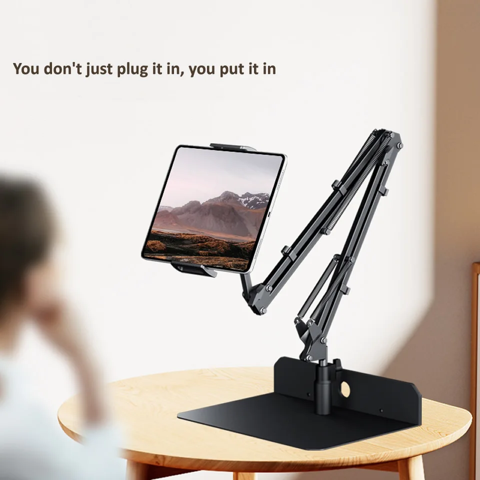 Supporto Per Telefono Con Braccio Flessibile Da 90cm – Porta Cellulare Da Letto E Scrivania Con Rotazione 360° (Design Italiano)
