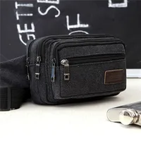 Canvas Waist Bag Outdoor Sports Multifunctional Male Waist Pack High Quality Durable High-capacity Bags Portable Phone Purse 3