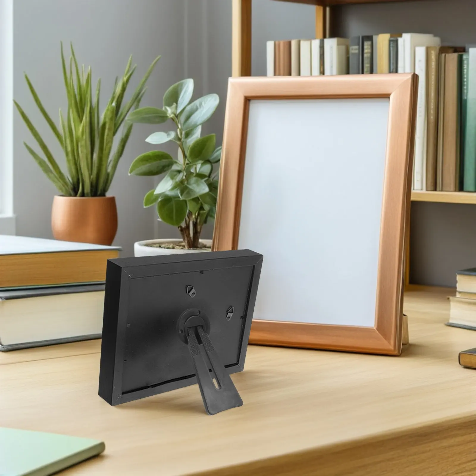 20Pcs Universal Frame Easel Back Stand Black Plastic Photo Holder Stand for Desktop Picture Display Wedding Table