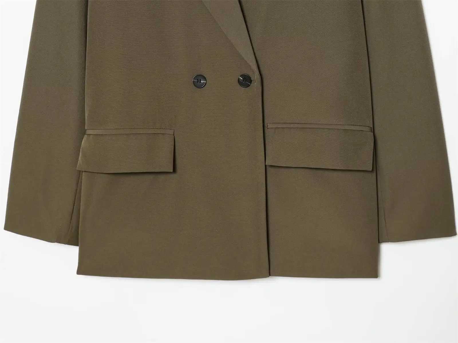 Modischer Damen-Blazer Büro-Dame Langarm Doppelreihiger Mittellanger Casual-Anzug Mantel Elegante Schlichte Stilvolle Oberbekleidung – Detail 24