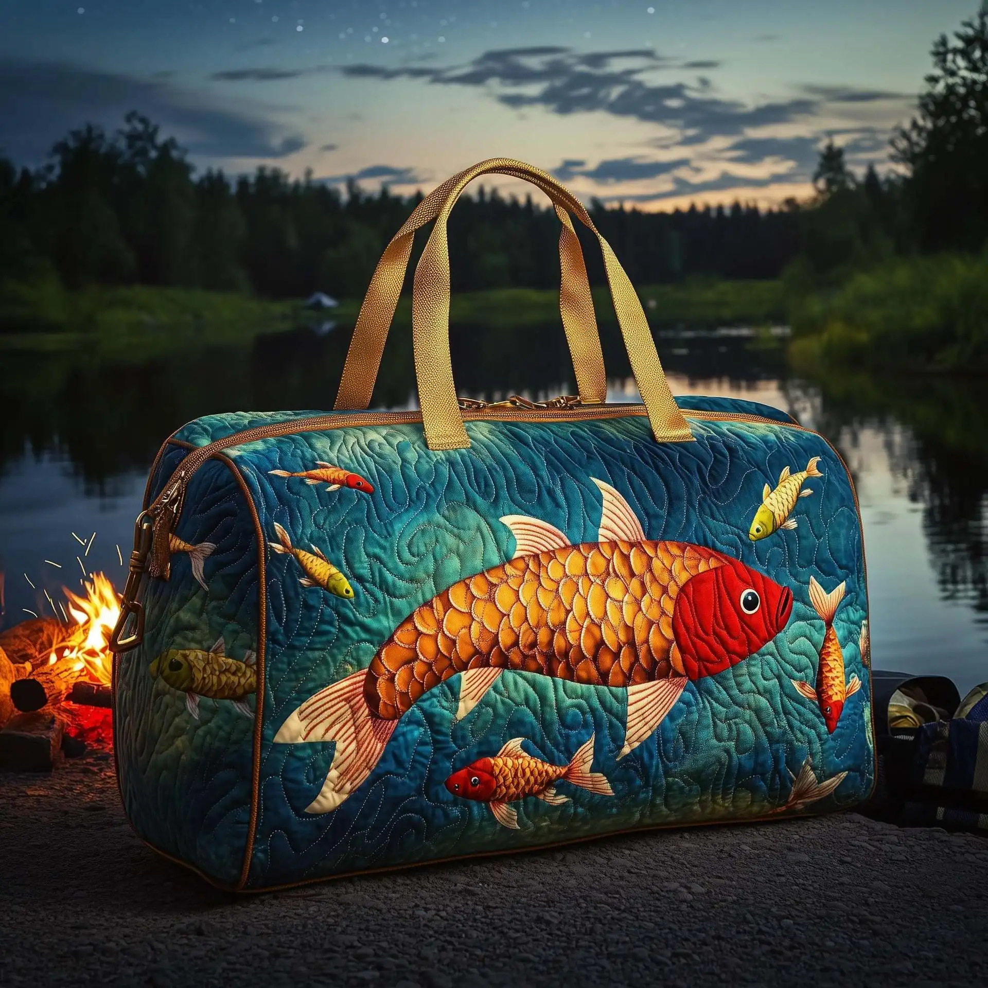 

3D Printed Quilted Bags vintage fashion Gifts Bags Handbag Tote Bag Custom Training Travel Bag Beach Hiking Camping