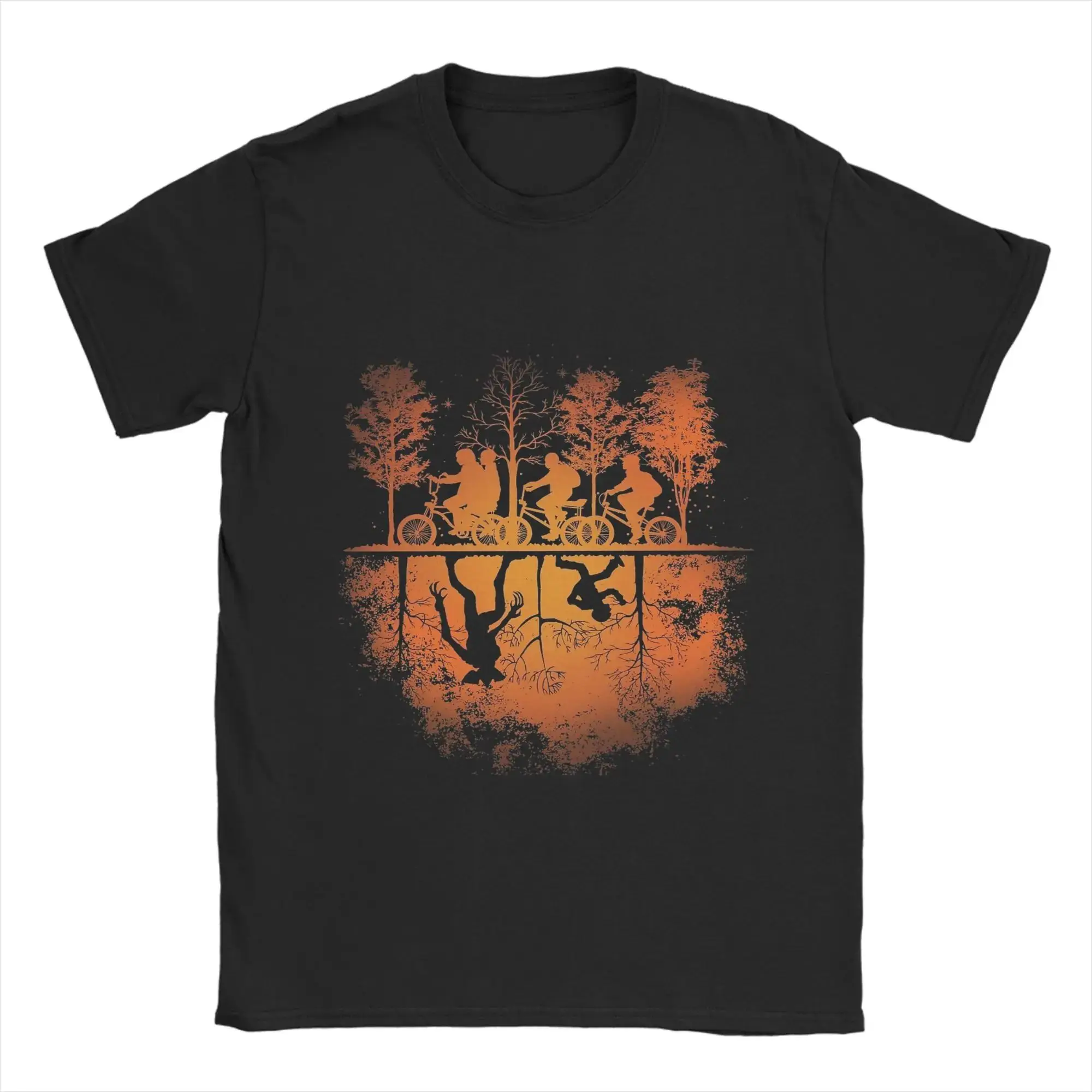 

2026 Retro Movie "Hawkins Party Trip" Reversal of the World Pure Cotton Beach Casual Fashion Trendy T-Shirt