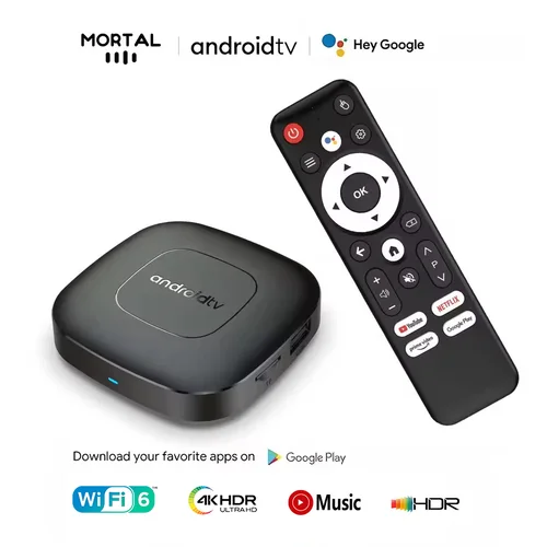 Versión Global Mortal T1 reproductor multimedia de Streaming inteligente TV Box Bluetooth asistente de Google Android 13 Allwinner H313 2,4G y 5G Wifi 4K