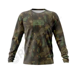 New Arrivals RIGHTTRACK Camo T-shirt Unisex Long Sleeve Fishing Clothing Mesh UPF50+ Hunting Climbing Camping Hiking Apparel
