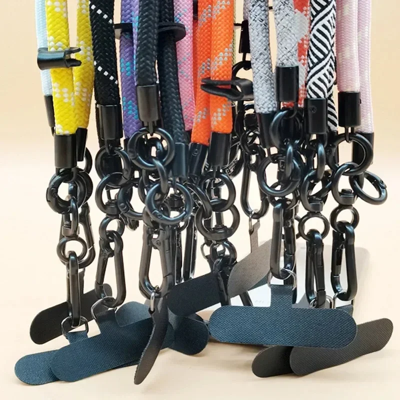 Universal Long Mobile Phone Lanyard Crossbody Hanging Shoulder Strap Detachable Neck Cord for iPhone Anti-Lost Lanyard Patch