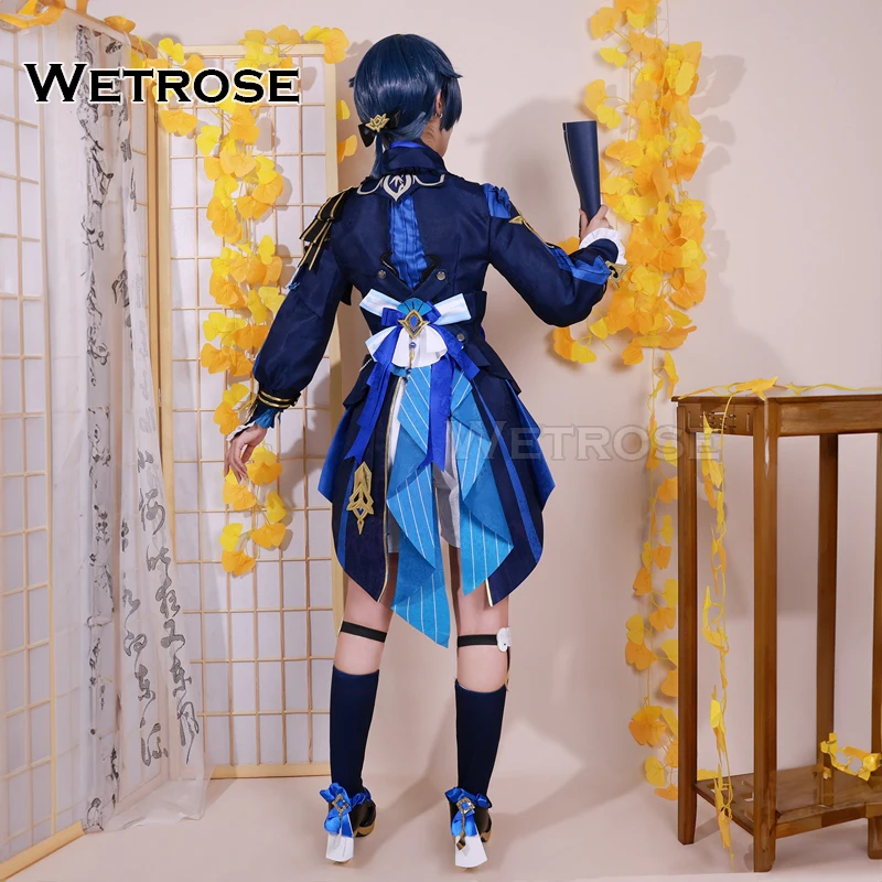 [Wetrose]Xingqiu Xing Qiu New Skin 2024 New Year Outfit Genshin Impact cosplay costumes زي تأثيري تأثير جينشين ، خيزران المطر شينغ تشيو ، فستان مهرجان ، شعيرة فانوس ، فستان ملابس ، زي العام الجديد ، Xingqiu ، Xingqiu