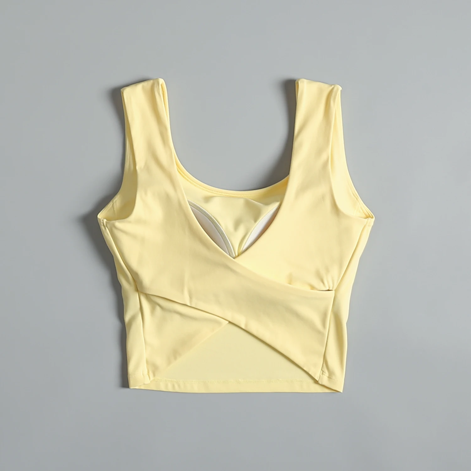 Women's Sports Bra Running Shock Absorption Cross Backless Vest Breathable Moisture Wicking Fitness Yoga Outerwear Summer