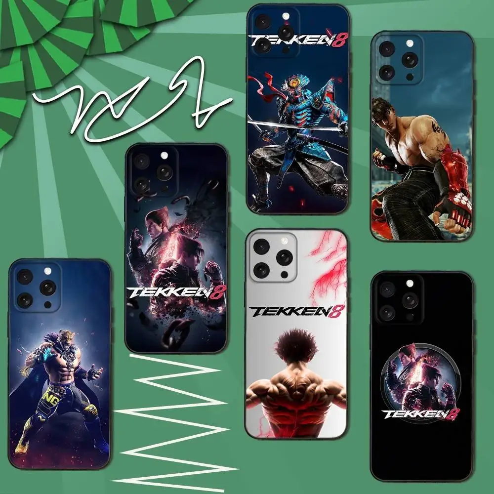 

Game T-Tekken 8 Phone Case For iPhone 16e,16,15,14,13,12,11,Pro,X,XS,Max,XR,Plus,Mini Soft Black Cover
