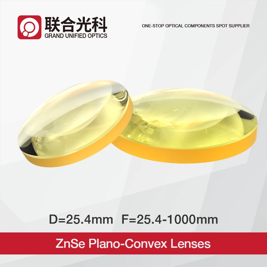 Wholesale Diameter 25.4mm FL25mm to FL1000mm Znse IR Plano Convex Lenses