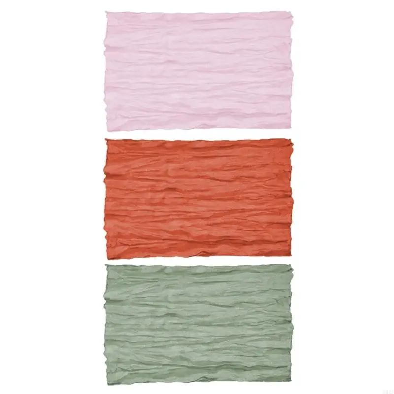 

Crinkle Textured Polyester Tablecloth Waterproofs Kitchen Dining Decoration A0KF