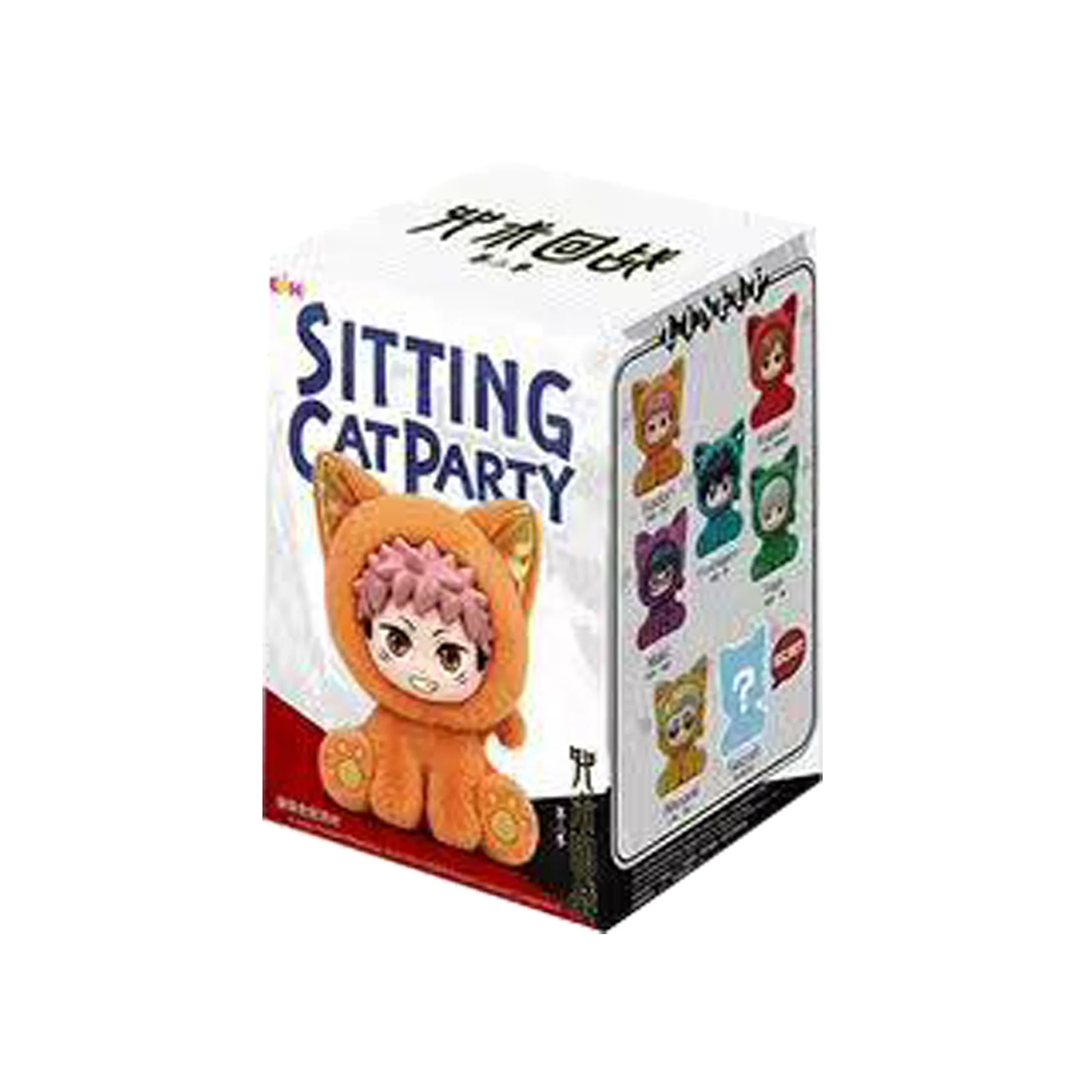 Neue Eaki Original Jujutsu Kaisen Sitzende Katzen Party Serie Blind Box Plüsch Vinyl Actionfiguren Gojo Satoru Itadori Überraschungsspielzeug