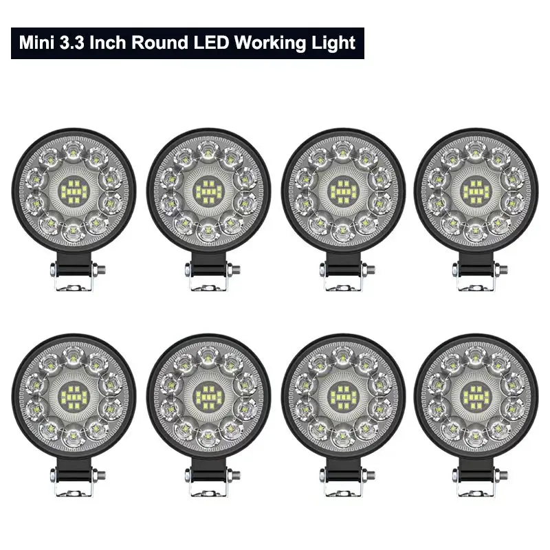 

63W light Bar 21LED Spotlight 12V 24V Car Work Light For Jeep Truck Boat Tractor ATV Offroad 4X4 Barra Mini LED Headlight