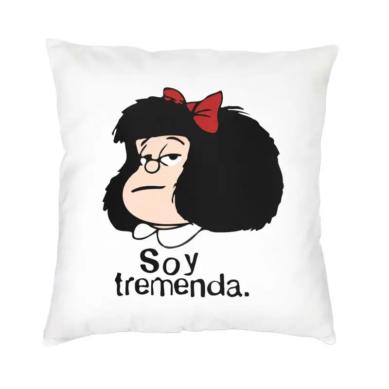 Mafalda Argentine Cartoon Quino Comic Cushion Covers Sofa Decoration Square Throw Pillow Case 40x40cm