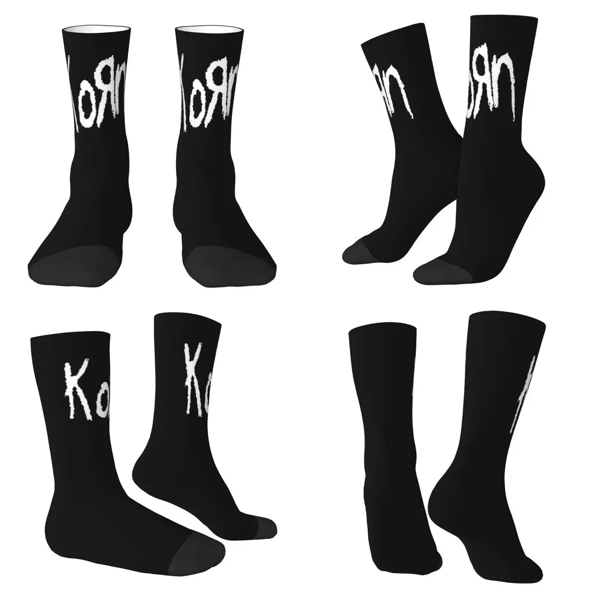 

Korn Band Music Rock Socks Harajuku Sweat Absorbing Stockings All Season Long Socks for Man Woman Birthday Present
