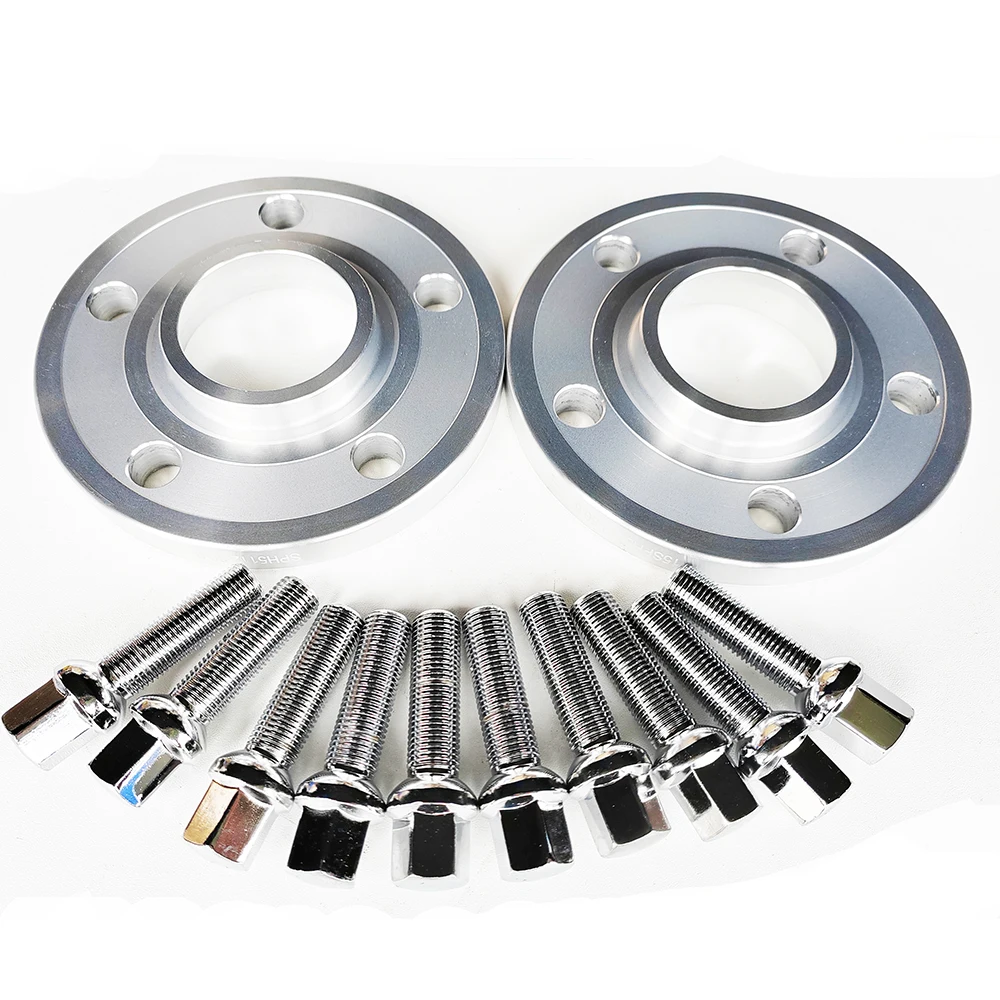 

2PCS 25mm 5X112 66.6 CNC Machined 6061AL Hubcentric Spacer For Mercedes Benz accessories with 10pcs 12x1.5 ball bolts