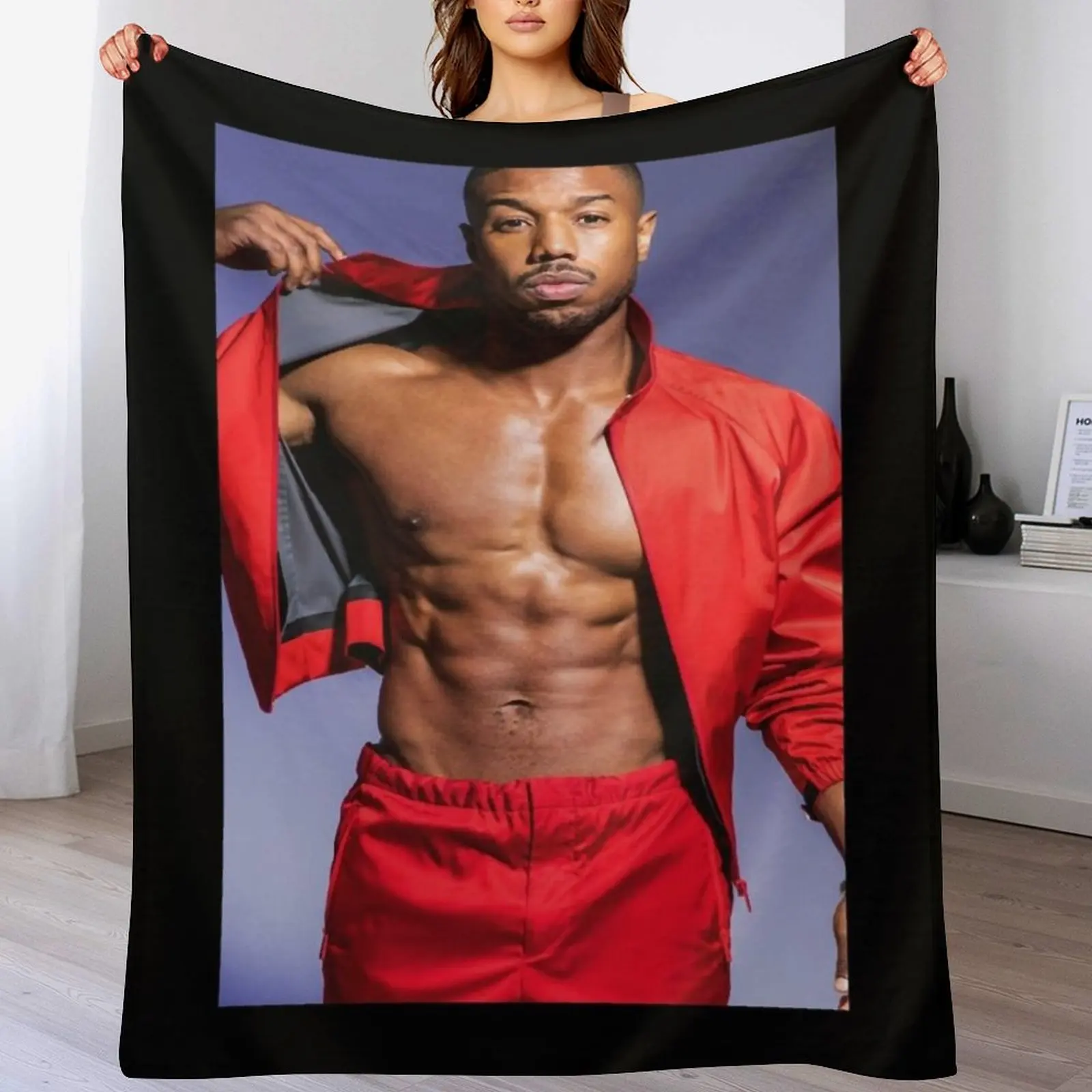 michael b jordan Throw Blanket Sofa Quilt warm winter Softest Blankets