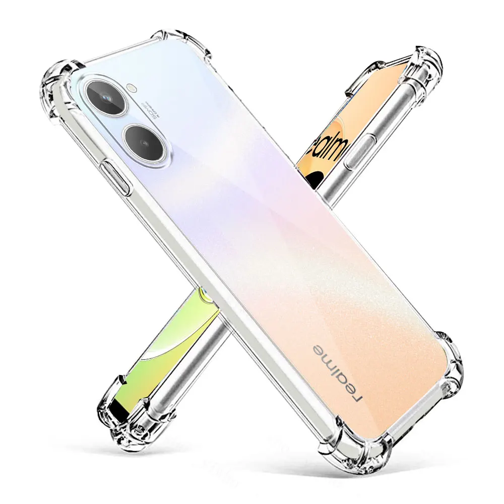 For OPPO Realme 10 Case Clear Shockproof Silicone Soft Phone Cover Cases For Realme 10 Coque For Realme 10 4G Transparent Fundas