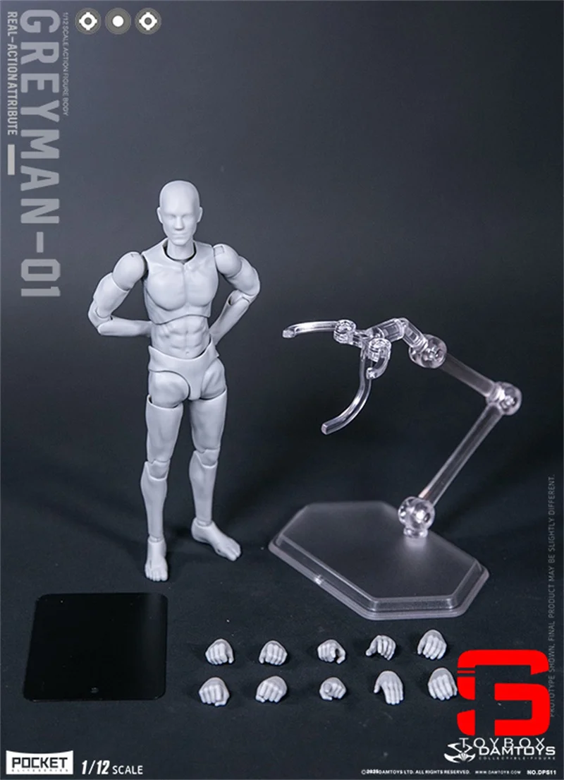 1/12 Scale Action Figure 6'' Drawman Yellow Testman Model