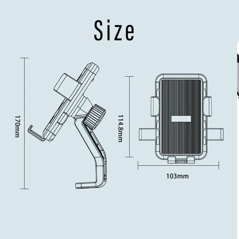 VIKEFON Motorcycle Mobile Phone Holder Umbrella Rainproof Sunshade Outdoor Electric Vehicle Rearview Mirror Stand for iphone
