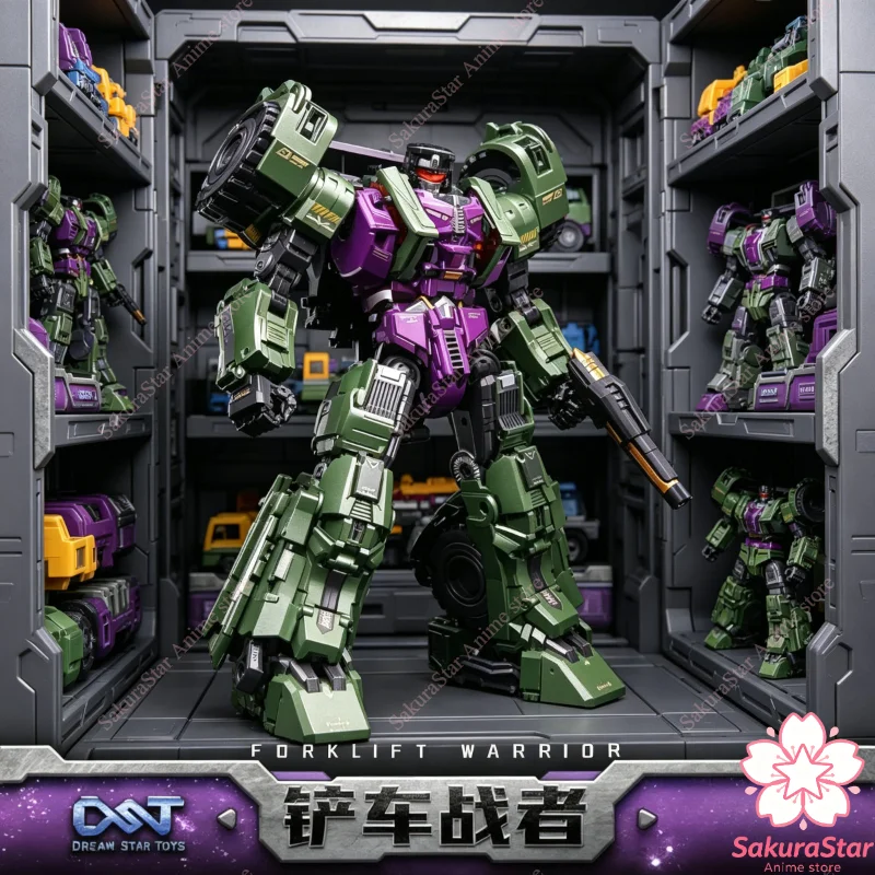 【En stock】Figura de acción transformable Dream Star Toys DST02-001 Forklift Warrior (Scrapper) Devastator Combiner