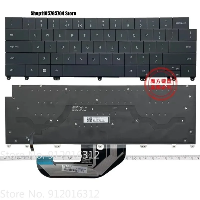 DL New US Keyboard for DELL XPS 13 Plus 9320 9330 9340 P151G 2022 Laptop Keyboard With backlight