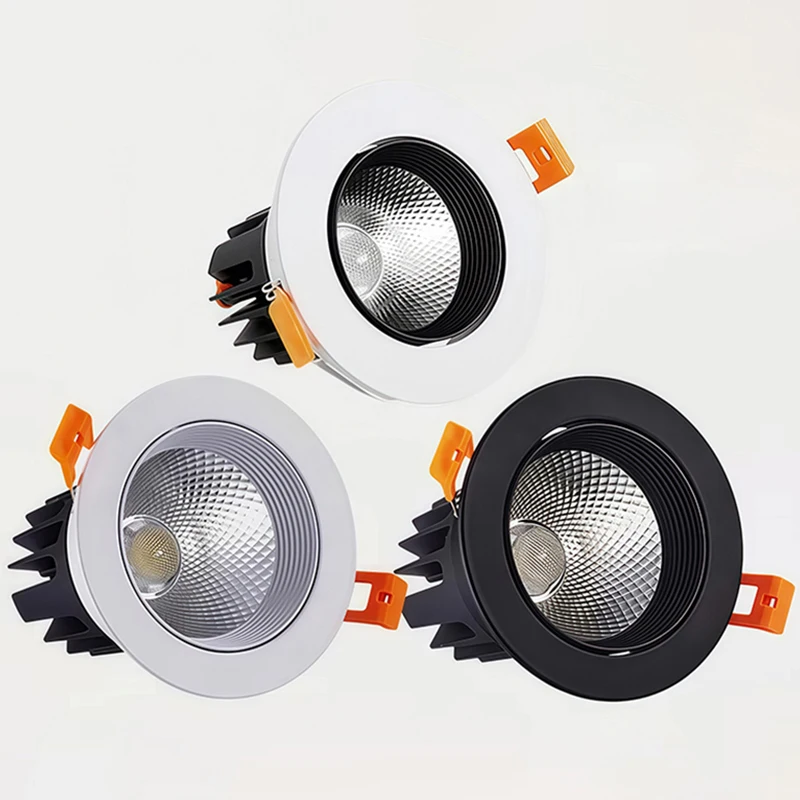 

Dimmable Recessed Anti Glare COB LED Downlights 7W 10W 12W 15W 20W LED Ceiling Spot Lights AC85~265V Background Indoor Lighting