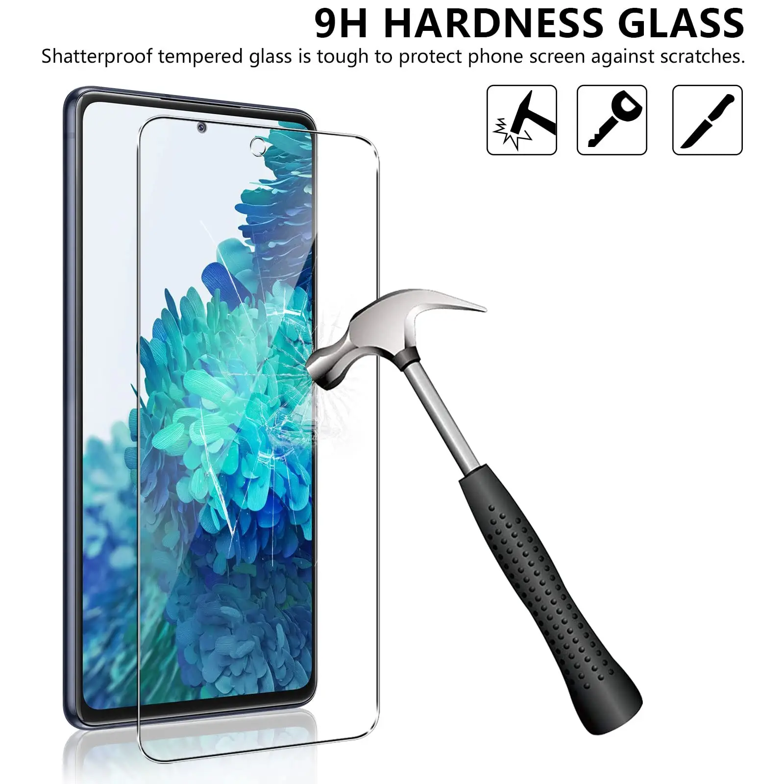 Screen Protector For Galaxy S20 FE 5G Samsung Tempered Glass High Aluminum 9H HD Clear Transparent Case Friendly