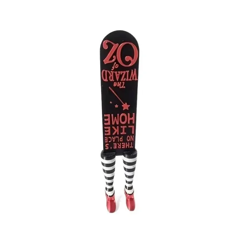 Unique 3D Witch Leg Bookmark High Heel Shape Stereoscopic Design Red High Heel Bookmark Cute Funny Quirky Bookmark for Gifts