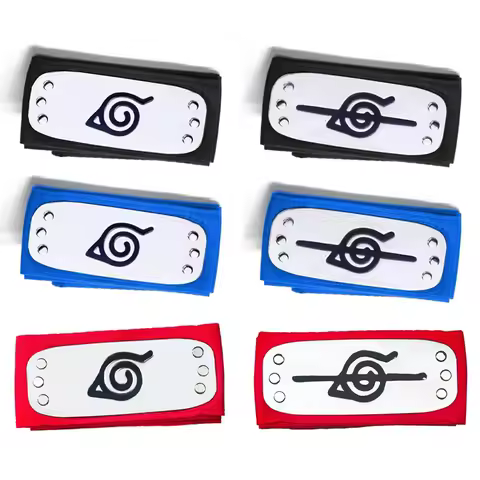 Bandai Naruto Headband Cosplay Anime Akatsuki Kakashi Uchiha Sasuke Headband Logo Cosplay Costume Accessories
